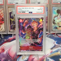 PSA 10 Gem Mint Sanji OP01 013 Romance Dawn One Piece Graded Card - Image 1