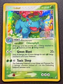 Venusaur 28/100 EX Crystal Guardians Pokemon Card Reverse Holo Foil Rare HP - Image 1