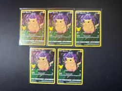 LOT OF 5 Pikachu 005/025 SWSH: Celebrations 25th Anniversary Cards English TCG - Image 1