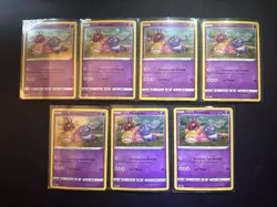 (Lot of 7) Galarian Slowpoke SWSH126 Black Star Promo Holo Pokemon Card - Image 1