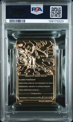 1999 BURGER KING POKEMON GOLD CARDS CHARIZARD PSA 6 - Image 2