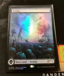 MTG MagicCon Las Vegas 2025 Swamp Promo Foil 0033 John Avon w/Secret Lair Sleeve - Image 1