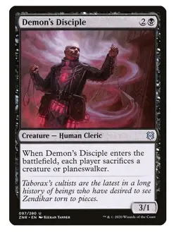 NM Foil Demon's Disciple, MTG, Zendikar Rising, Magic the Gathering, 97 - Image 1