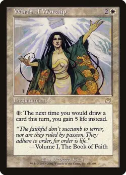 Words of Worship - Onslaught (ONS) - LP - Magic The Gathering MTG - Image 1