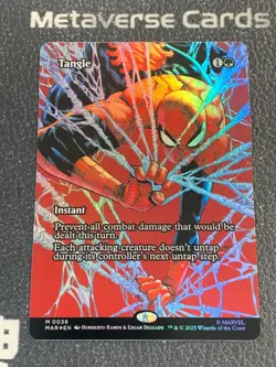 Magic MTG Tangle Borderless Foil 0038 Marvel Spider-Man - Image 1