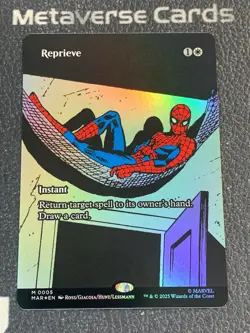 Magic MTG Reprieve Borderless Foil 0005 Marvel Spider-Man - Image 1