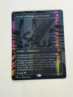 MTG Sword of Forge and Frontier Oil Slick Raised Foil Phyrexia: All Will Be One - Image 1
