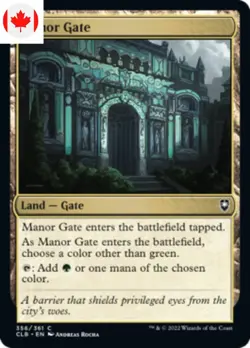 Foil Manor Gate - Commander Legends: Battle for Baldur's Gate​ - Near Mint - Image 1