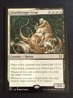 1x Deathbringer Liege (214) Commander 2021 LP MTG Magic the Gathering x1 MKE - Image 1