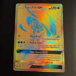Tapu Fini GX SV92/SV94 Shiny Holo Rare Pokemon TCG Hidden Fates: Shiny Vault NM - Image 1