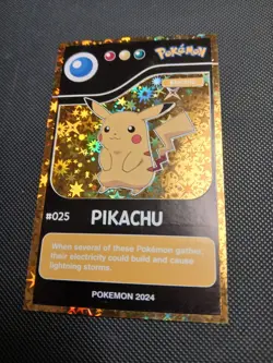 2024 POKEMON POKEDEX BLACK Card #025 Pikachu Kanto Peru Edition US Seller - Image 1