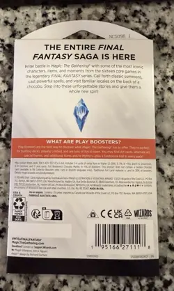 Magic the Gathering Sleeved Play Booster Pack Universes Beyond Final Fantasy - Image 2