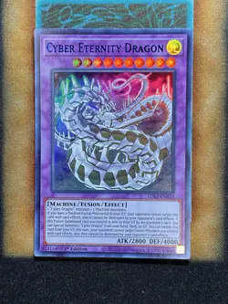 Yugioh Cyber Eternity Dragon LDS2-EN033 Ultra Rare 1st Ed BLUE NM - Image 1