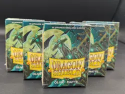 1x (60) Dragon Shield Card Sleeves OLIVE MATTE Small/Mini Size Japanese/Yugioh - Image 1