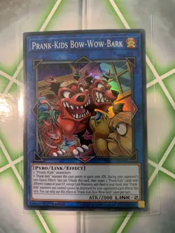 Yugioh Prank-Kids Bow-Wow-Bark HISU-EN021 Super Rare 1st Edition NM - Image 1