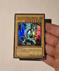 Yugioh Blue-Eyes White Dragon SKE-001 1st Edition Super Rare MP - Image 1