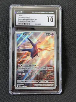 Pokemon Latios Surging Sparks Illustration Rare Holo Card #203/191 CGC 10 - Image 1