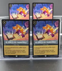 Disney Lorcana He Hurled His Thunderbolt 197/204 Whispers Well UC 4 Cards Set - Image 1
