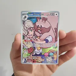 Pokemon TCG Arven's Greedent Holo Card 205/182 Sv10: Destined Rivals NM - Image 1