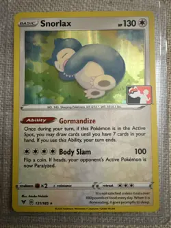 Snorlax Holo 131/185 Pokemon Prize Series 1 Pack Promo Pokemon Card NM+ Stamp - Image 1