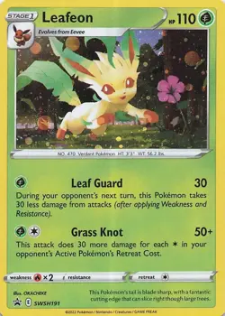 Leafeon - Promo SWSH: Sword & Shield Promo Cards SWSH191 NM Holo - Image 1