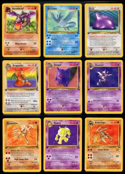 1999 Pokemon Fossil 1st Edition Non Holo Complete WOTC Set LP - NM 47 Cards - Image 1