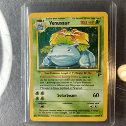 Venusaur 018/130 Base Set 2 Holo Pokemon WOTC Vintage Card mp/lp HOLO SWIRL - Image 1