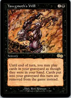 (1) Yawgmoth's Will Card, Urza's Saga, MTG Magic - See Scans - Image 1
