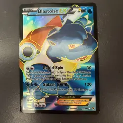 Pokemon TCG Blastoise EX Holo Ultra Rare Card 155/160 XY Base Set 2014 - Image 1