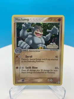 Pokemon TCG Machamp EX Legends Maker Stamped Reverse Holo Card 9/92 NM Condition - Image 1
