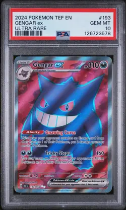 Pokemon TCG Gengar EX Temporal Forces Ultra Rare Card 193/162 Scarlet & Violet - Image 1