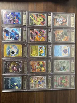 HUGE! All Beckett Alt SAR/Full Art English & Jpn 30x Pokemon Graded Card Lot #15 - Image 2