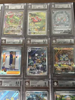 HUGE! All Beckett Alt SAR/Full Art English & Jpn 30x Pokemon Graded Card Lot #15 - Image 5