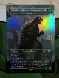 X 1 Godzilla, Primeval Champion 377 NM-M Foil Ikoria Lair of Behemoths - Image 1