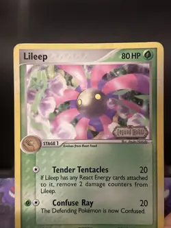 Pokemon Card Lileep 56/92 Ex Legend Maker STAMPED Holo Played - Image 2