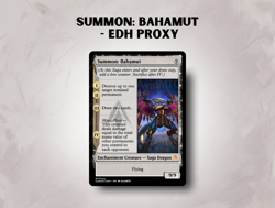 Summon: Bahamut - Standard Art - Final Fantasy Custom Magic: The Gathering Card - Image 1
