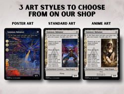 Summon: Bahamut - Anime Art - Final Fantasy Custom Magic: The Gathering Card - Image 2