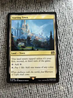 Starting Town 0289 Final Fantasy FIN MTG Rare Land Regular M/NM - Image 1
