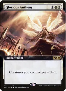 Glorious Anthem (Foil, Extended Art, #341, NM) Core Set 2021 (M21), MTG - Image 1