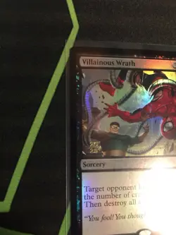 MTG Magic The Gathering Villainous Wrath Foil Prerelease Promo Spider-Man Black - Image 2