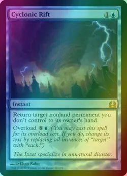 MTG FOIL Cyclonic Rift - Return to Ravnica #035 NM - Image 1