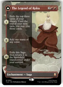 The Legend of Roku Borderless 357 NM MTG Avatar: The Last Airbender Magic - Image 1