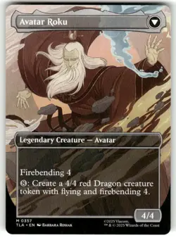 The Legend of Roku Borderless 357 NM MTG Avatar: The Last Airbender Magic - Image 2