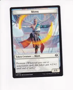 MAGIC COMMANDER: TARKIR: DRAGONSTORM DOUBLE TOKEN DRAGON ILLUSION / MONK (#2) - Image 2