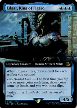 MTG Edgar, King of Figaro (Extended Art) Foil NM FINAL FANTASY Magic 436 - Image 1