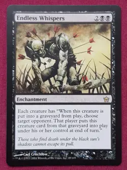 Magic The Gathering FIFTH DAWN ENDLESS WHISPERS black card MTG - Image 1