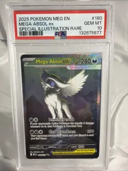 2025 Pokemon Mega Absol EX #180 Special Illustration Rare PSA 10 Mega Evolution - Image 1
