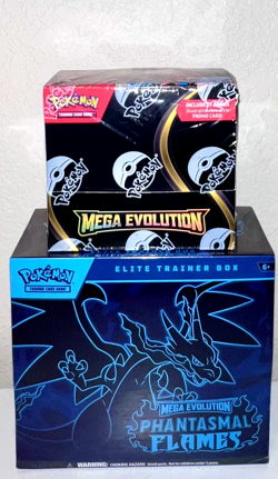 Pokemon TCG Phantasmal Flames ETB and Mega Evolution Booster Box Factory Sealed - Image 1