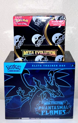 Pokemon TCG Phantasmal Flames ETB and Mega Evolution Booster Box Factory Sealed - Image 5