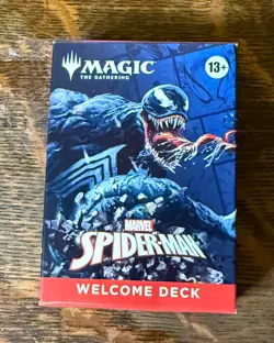 SDCC 2025 MAGIC THE GATHERING SPIDER-MAN WELCOME DECK VENOM BLACK - Image 1